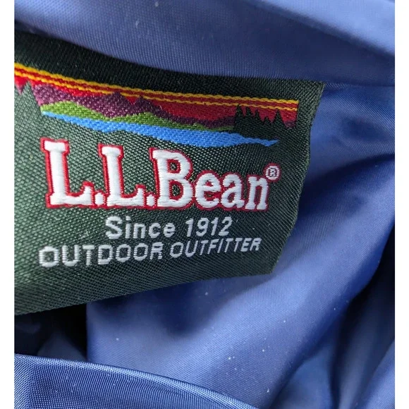 LL Bean Puffer Vest Mens XL Reversible Goose Down Blue Vintage Outdoors Hiking